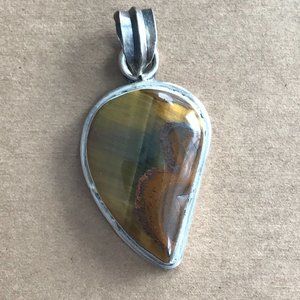 Tigers Eye Sterling Silver Pendant